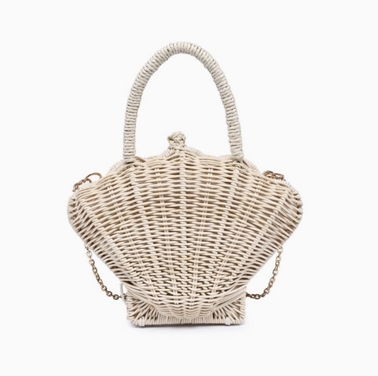 Rattan Shell Crossbody/Clutch
